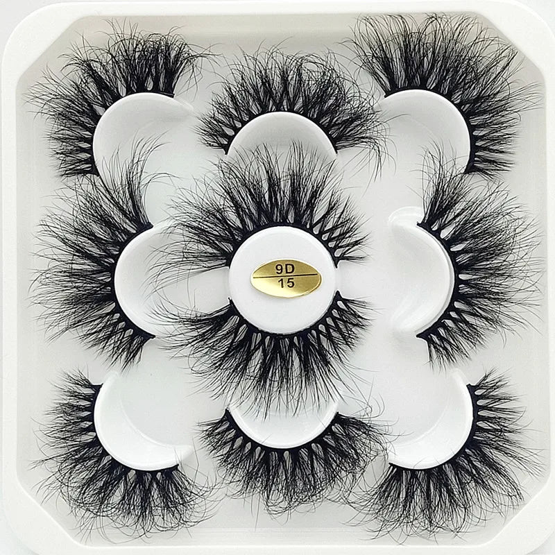 25mm Fluffy Mink Strip Lashes – 5 Pairs for Drag, Performance & Everyday Glam
