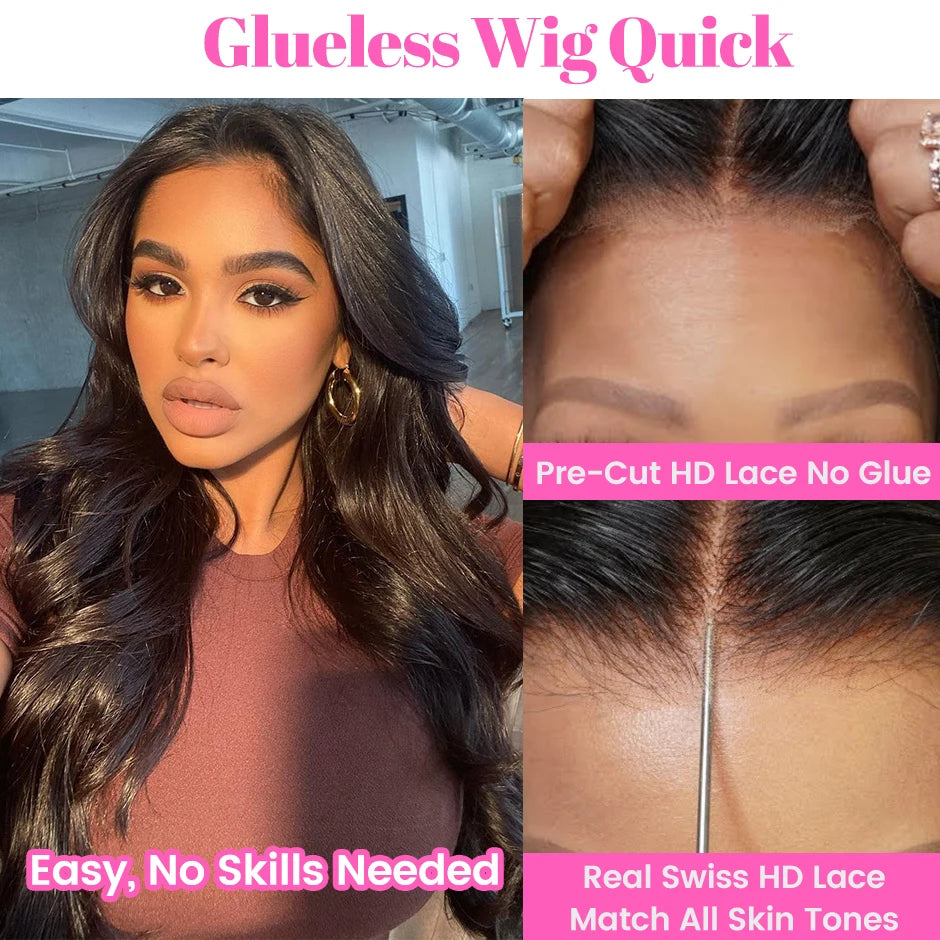 "Body by the Wave" Brazilian Body Wave Wear & Go Wig – 7x5 HD Lace, Pre-Plucked, Glueless