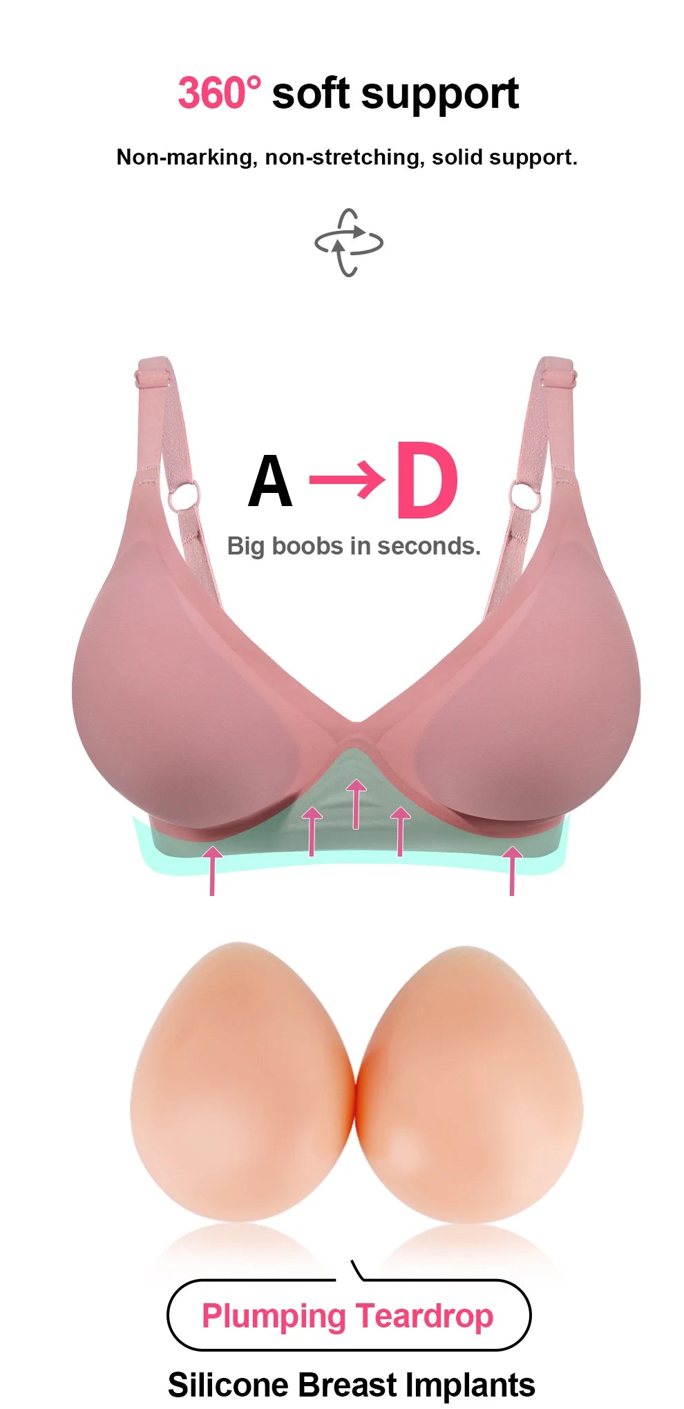 Drag Queen Silicone Breast Enhancer Bra - Cleavage Queen Transformation for Epic Performances