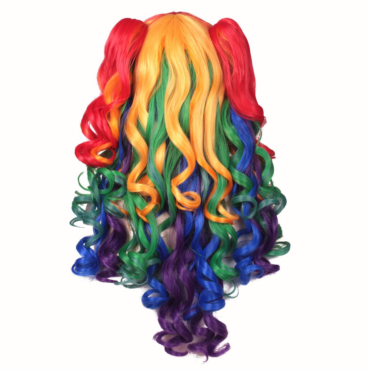 Fabulous Pride Rainbow Wig with Twin Tails
