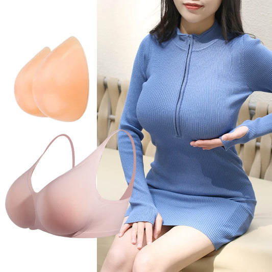Large 2 In 1 Silicone Pocket Bra