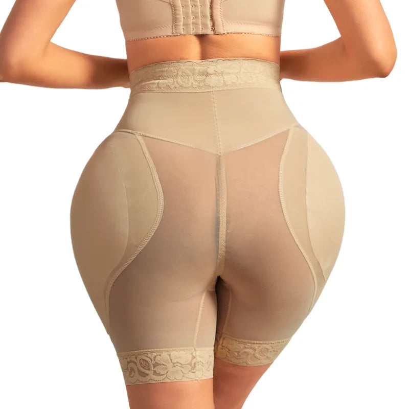 Snatched & Padded Hip Enhancer Shapewear - High Waist Body Shaper Shorts