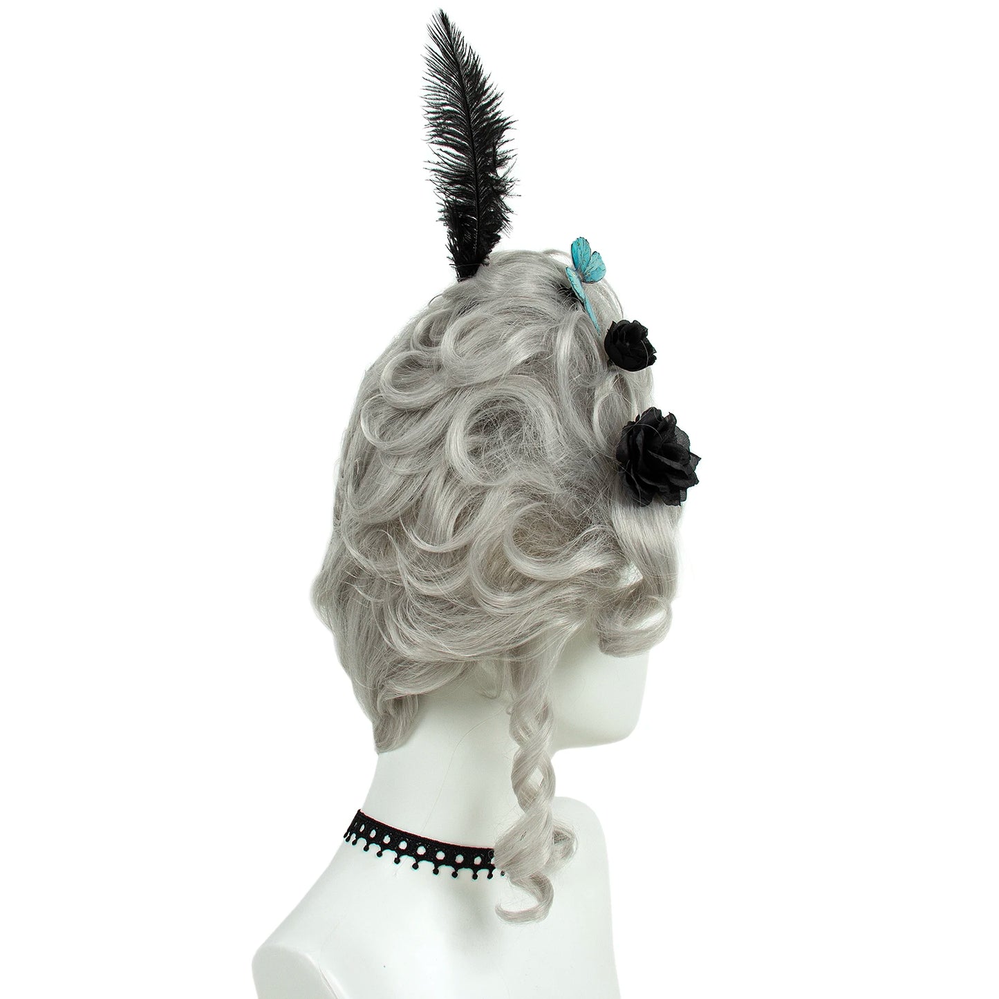 Baroque Rococo Style Costume Wig – Black, Gray, Pink, or Blonde