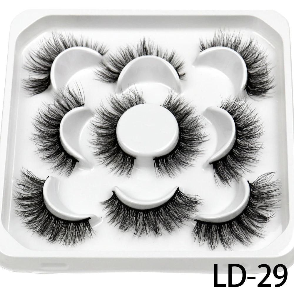 25mm Fluffy Mink Strip Lashes – 5 Pairs for Drag, Performance & Everyday Glam