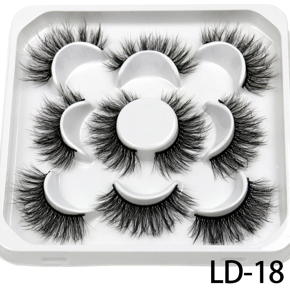 25mm Fluffy Mink Strip Lashes – 5 Pairs for Drag, Performance & Everyday Glam