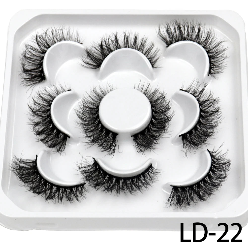 25mm Fluffy Mink Strip Lashes – 5 Pairs for Drag, Performance & Everyday Glam