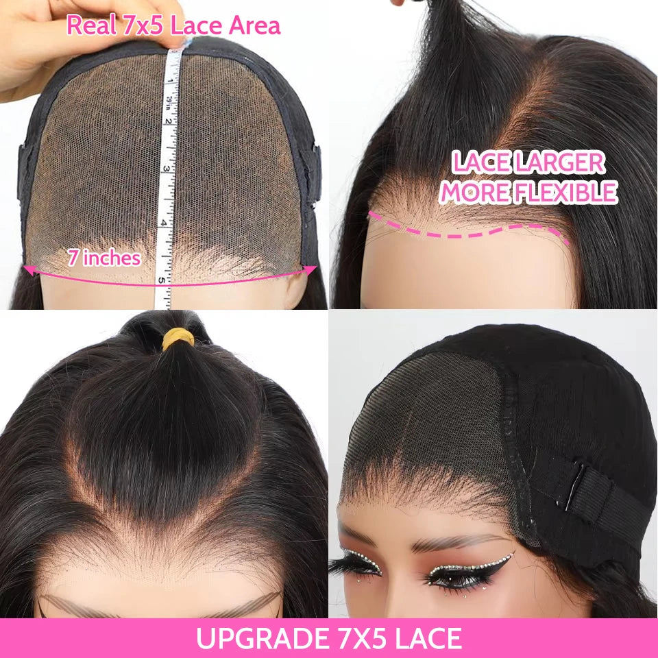 "Bone to Be Bad" Bone Straight Bob Wig – 7x5 Lace, Pre-Cut & Pre-Plucked, Glueless