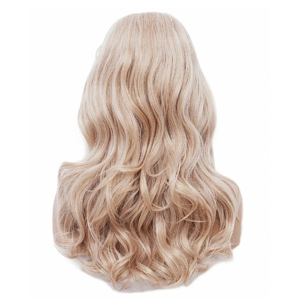 Long Blonde Wig with Bangs – Wavy 26" Synthetic Costume & Fashion Wig