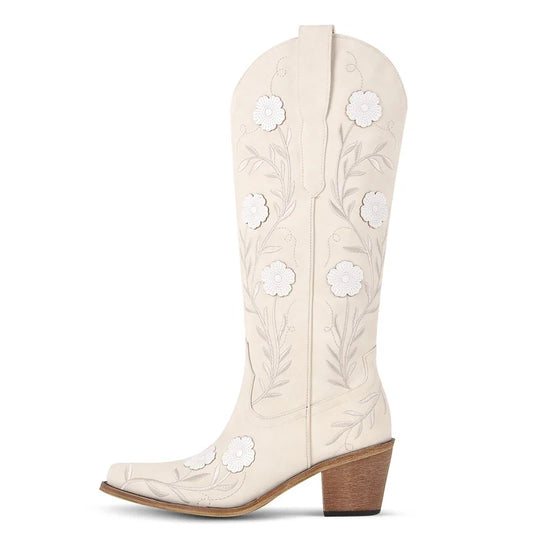 Petal to the Metal Floral Cowgirl Boots – Drag-Ready Western Boots (US 5–15)