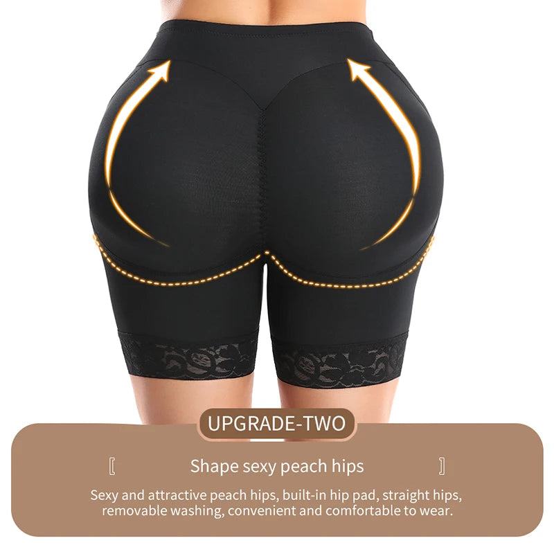 UPGRADED XXL Padded Hip & Butt Enhancer - Maximum Volume Body Shaper Shorts