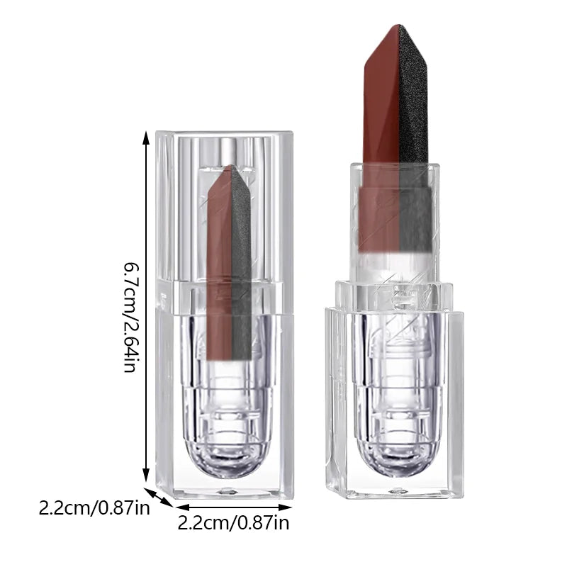 2-in-1 Waterproof Glitter Lipstick – Black & Burgundy Dual-Tone, All-Day Wear
