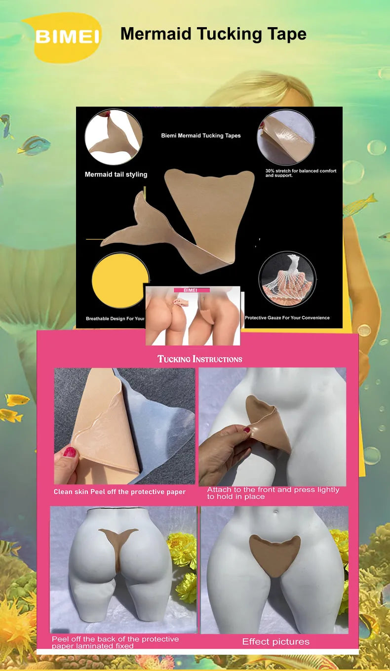 Reusable Mermaid Tucking Tape – Gaff Alternative for Drag, Trans & Crossdressing