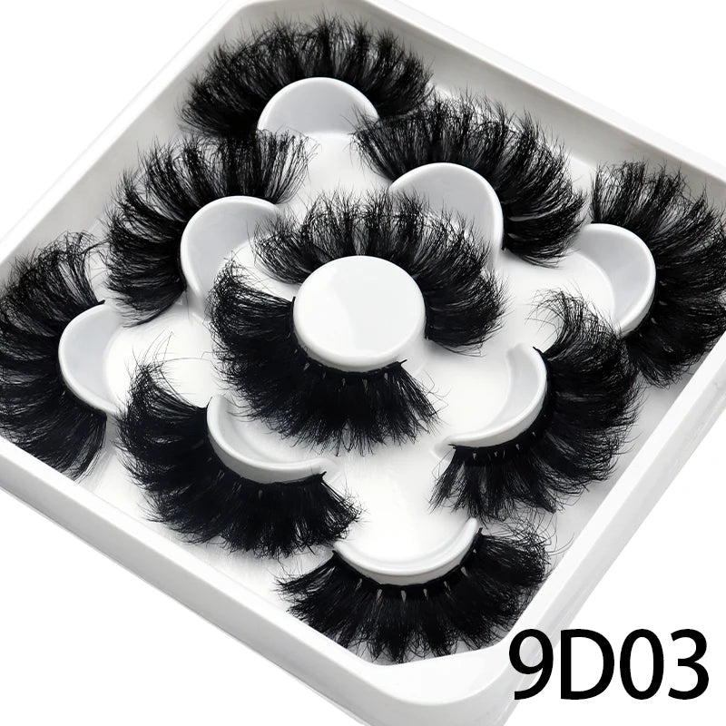 25mm Fluffy Mink Strip Lashes – 5 Pairs for Drag, Performance & Everyday Glam