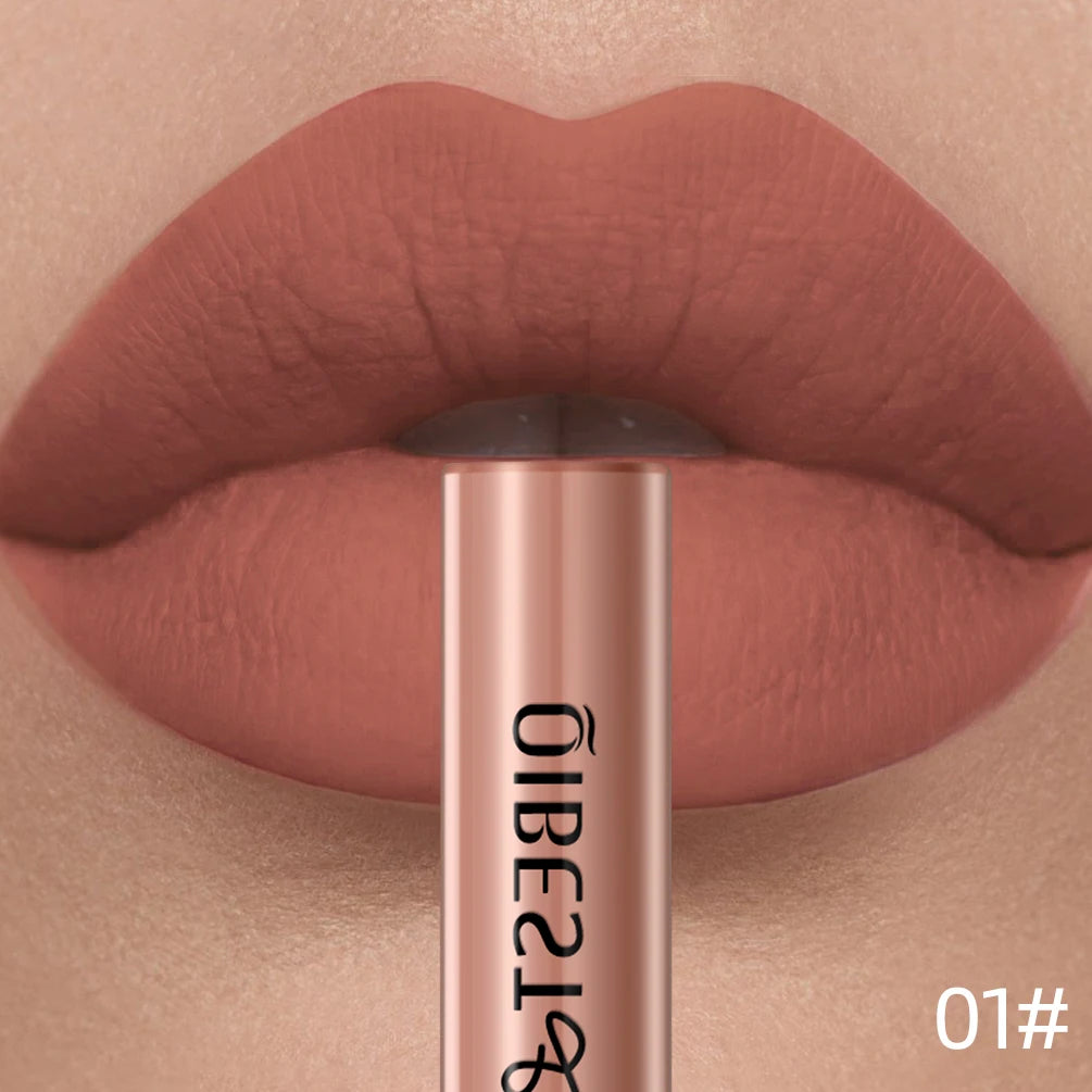 Velvet Matte Liquid Lipstick – 24 Shades, Waterproof Non-Stick Long-Lasting Lip Gloss