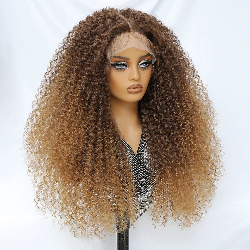 24-Inch Kinky Curly Synthetic Lace Front Wig