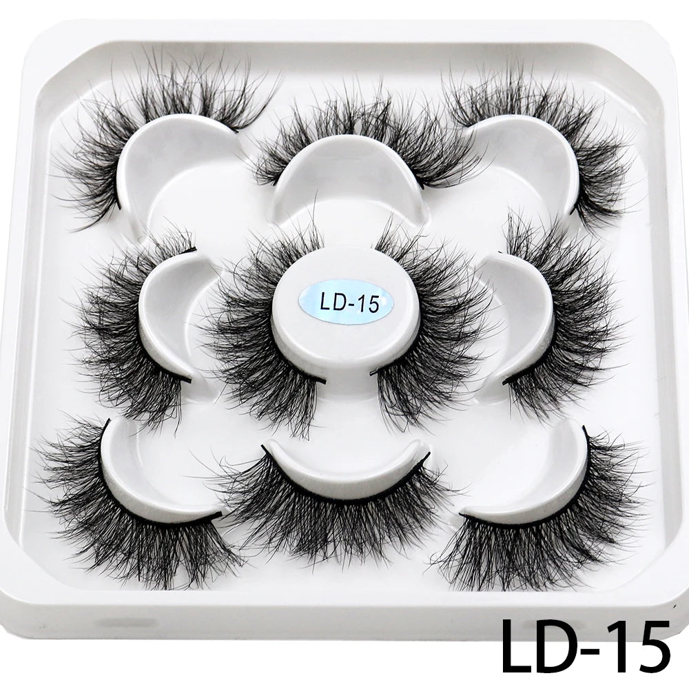 25mm Fluffy Mink Strip Lashes – 5 Pairs for Drag, Performance & Everyday Glam