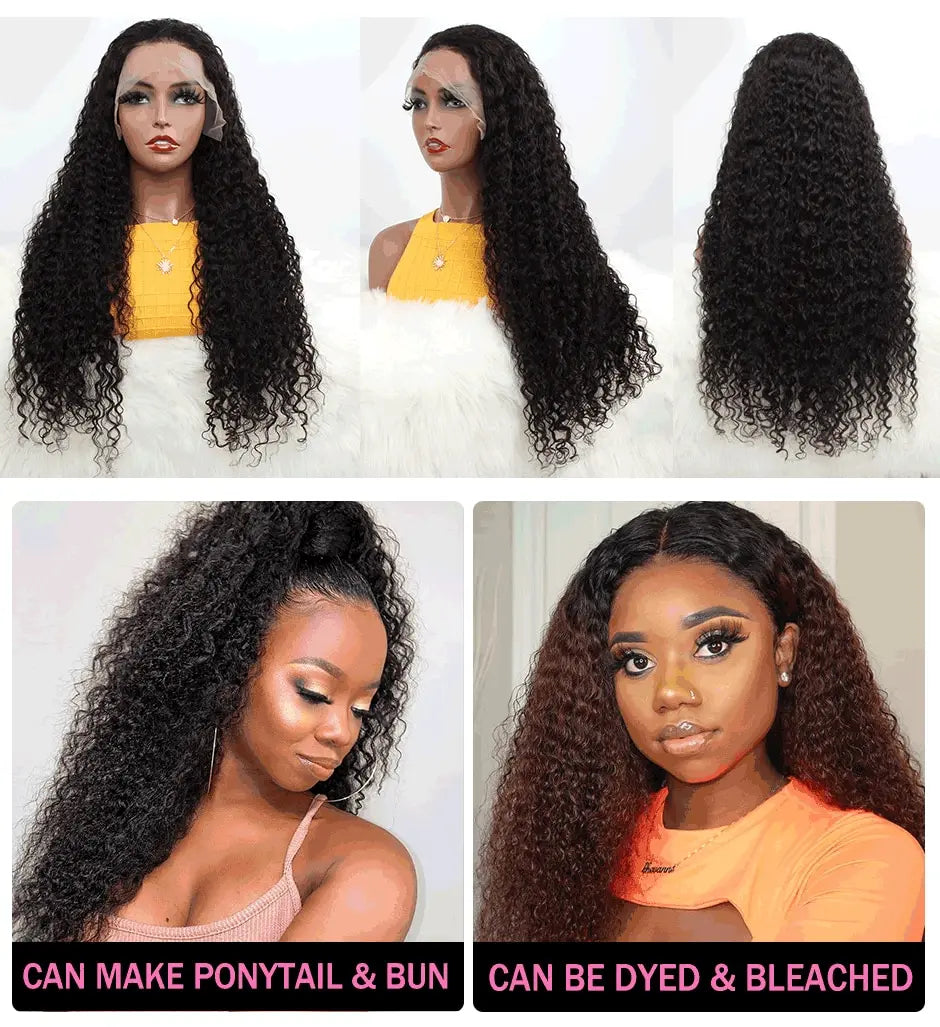 "Make It Rain" Brazilian Water Wave Wig – 13x6 HD Lace Front, 180% Density