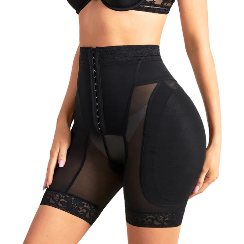 Snatched & Padded Hip Enhancer Shapewear - High Waist Body Shaper Shorts