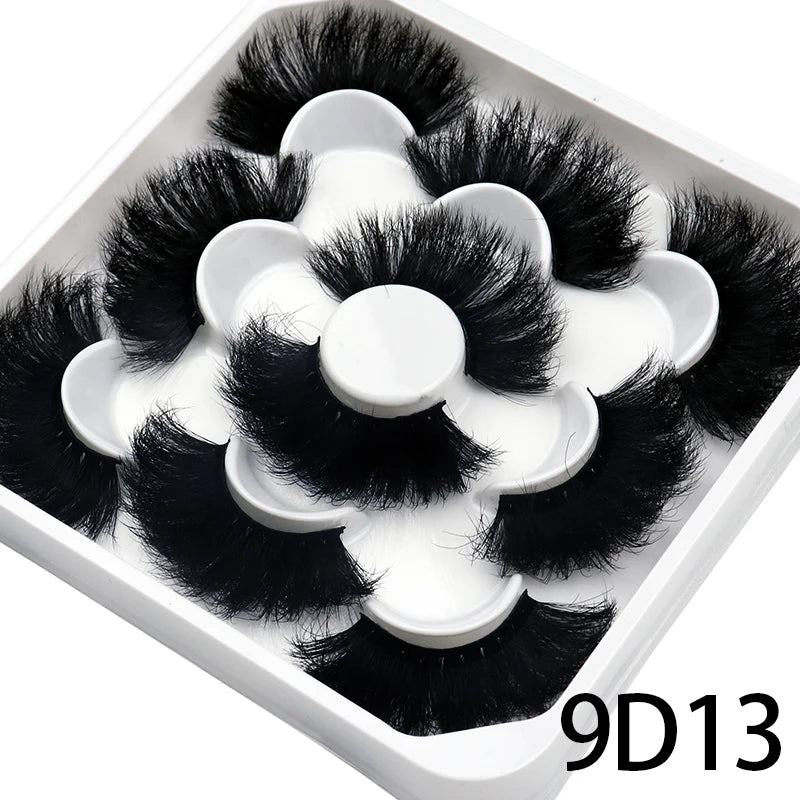 25mm Fluffy Mink Strip Lashes – 5 Pairs for Drag, Performance & Everyday Glam
