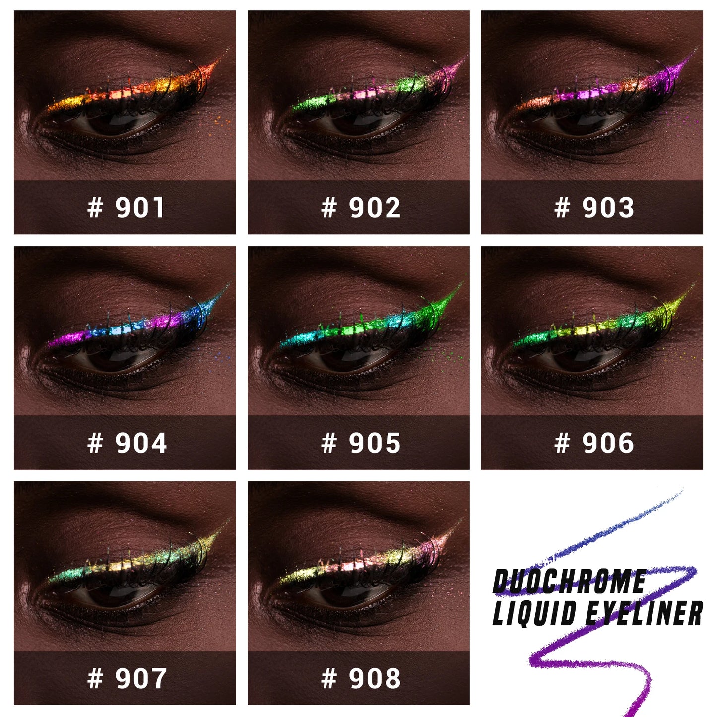 Duochrome Glitter Liquid Eyeliner | Chameleon Shimmer in 8 Shades