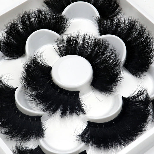 25mm Fluffy Mink Strip Lashes – 5 Pairs for Drag, Performance & Everyday Glam