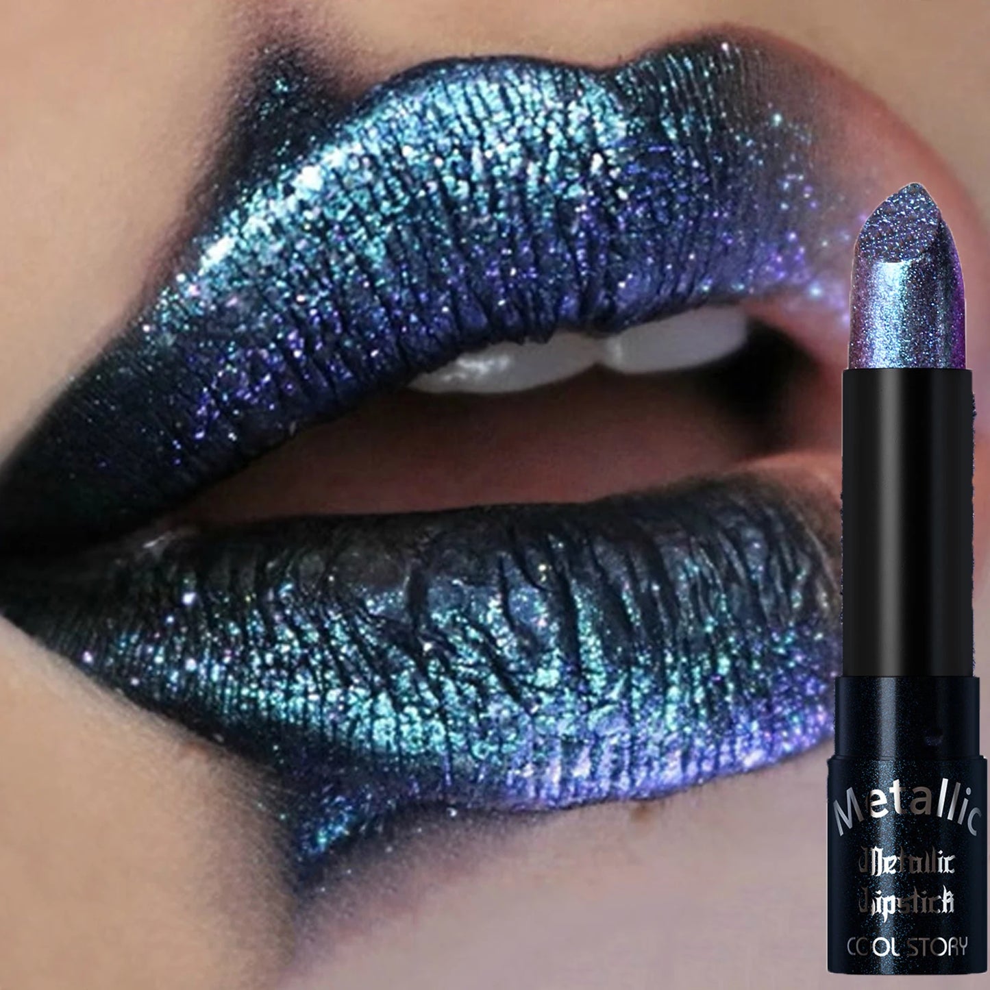 Metallic Glitter Lipstick | Diamond Pearlescent Finish | 15 Shades