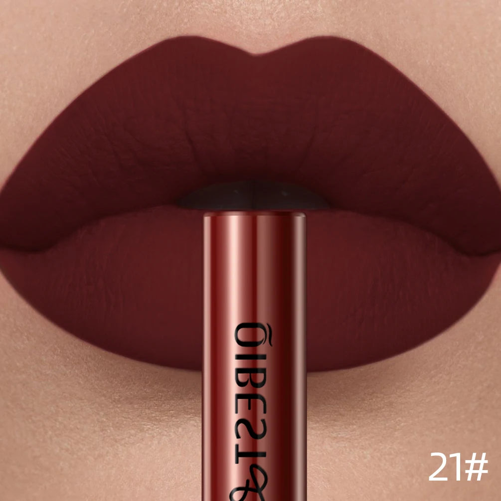 Velvet Matte Liquid Lipstick – 24 Shades, Waterproof Non-Stick Long-Lasting Lip Gloss
