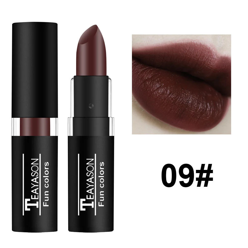 12-Shade Matte Lipstick Collection – Waterproof & Long-Lasting