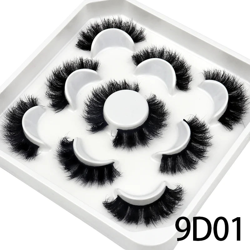 25mm Fluffy Mink Strip Lashes – 5 Pairs for Drag, Performance & Everyday Glam