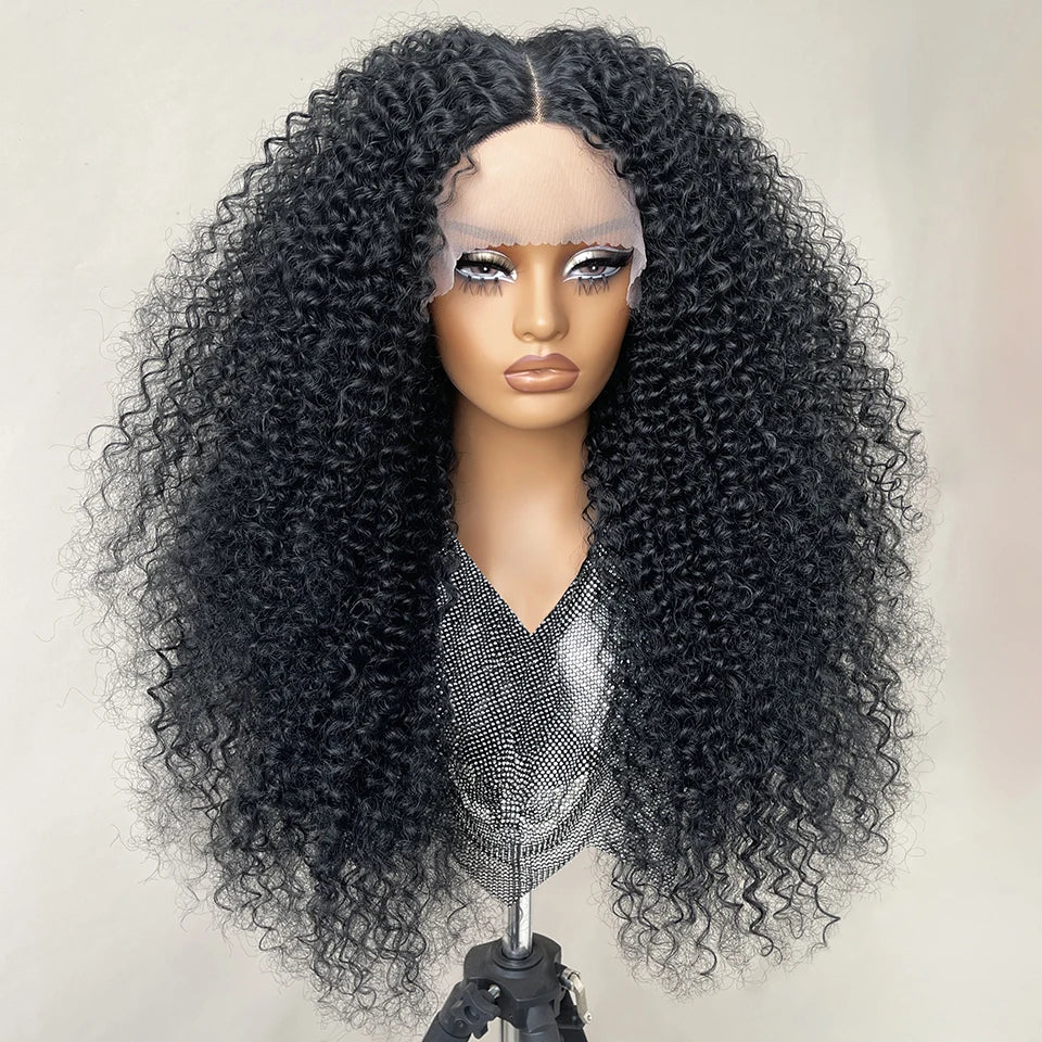 24-Inch Kinky Curly Synthetic Lace Front Wig
