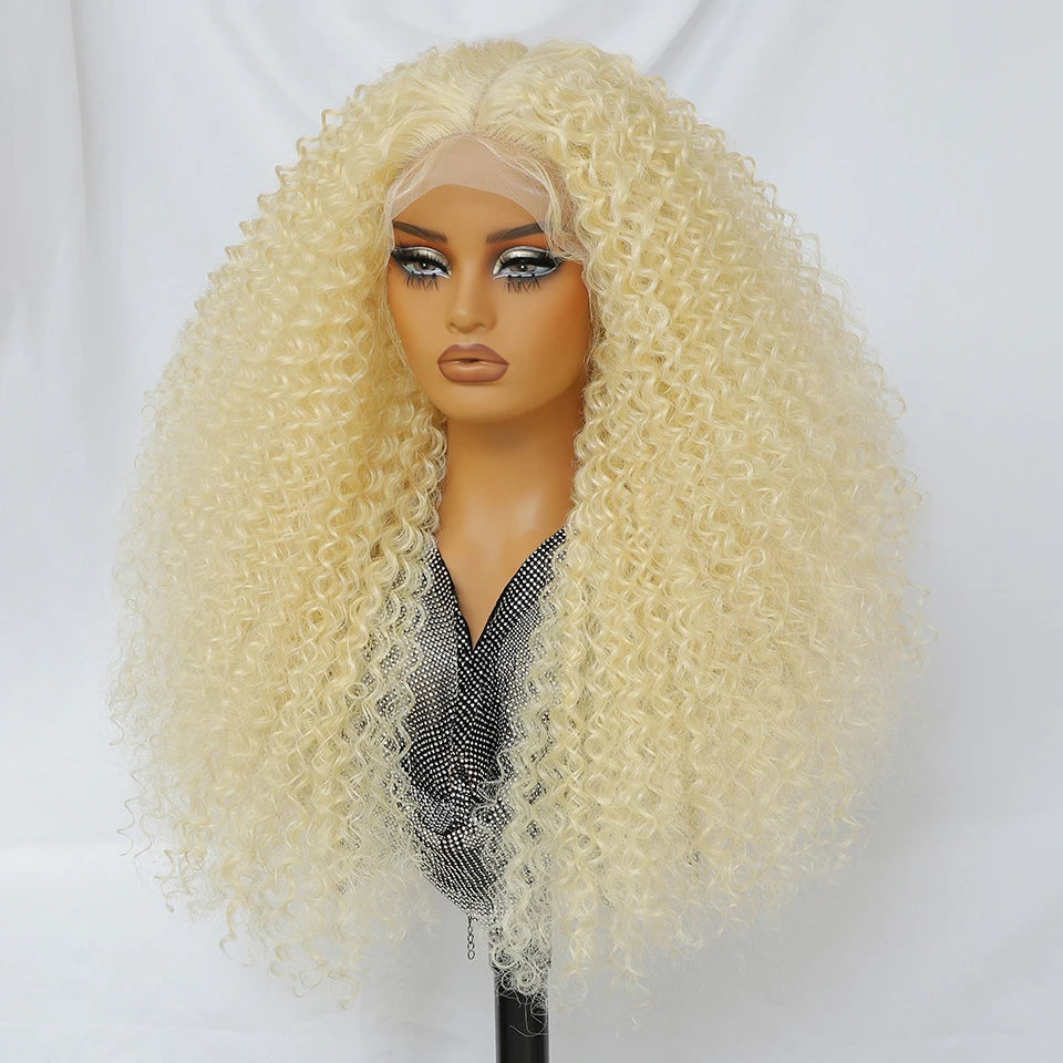 24-Inch Kinky Curly Synthetic Lace Front Wig