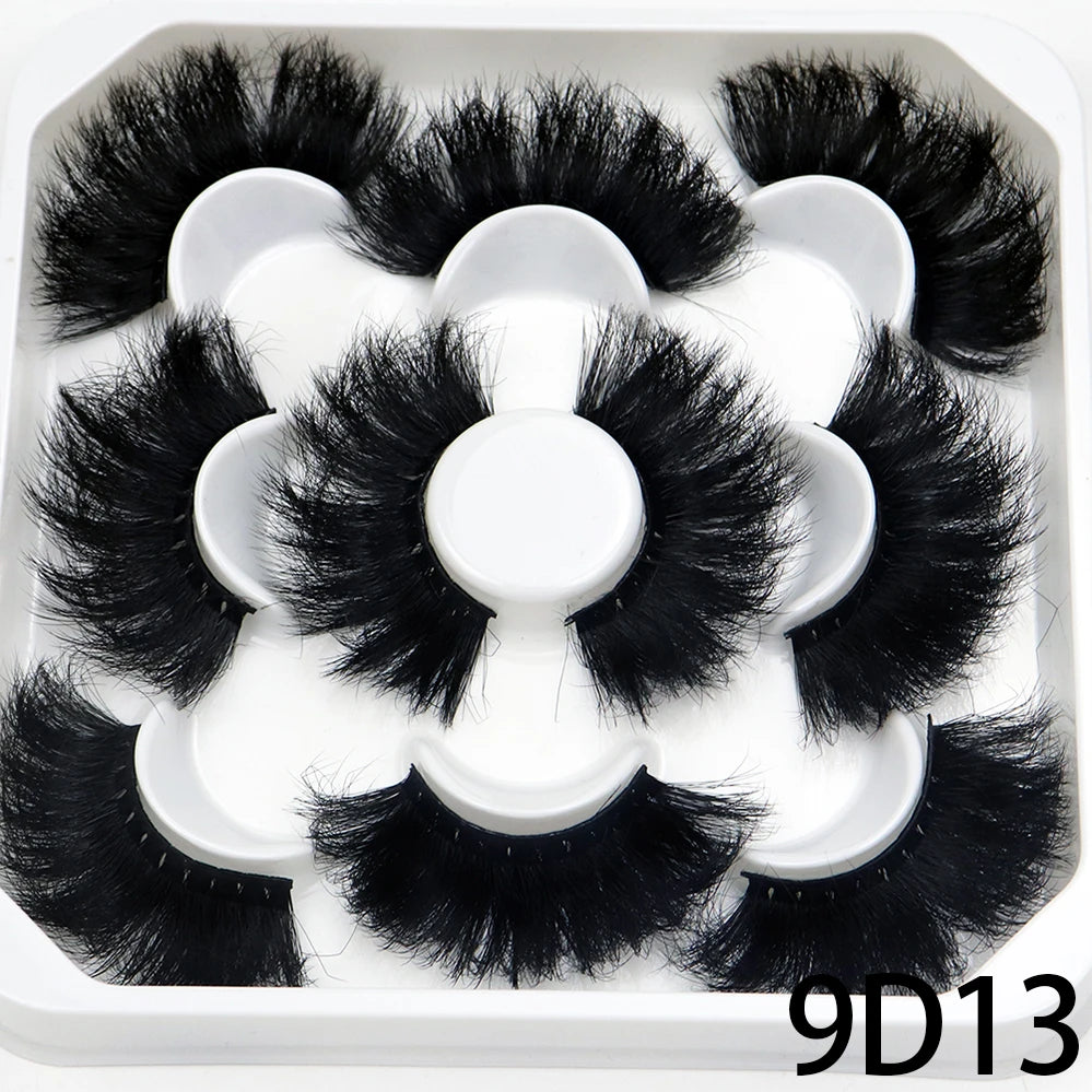 25mm Fluffy Mink Strip Lashes – 5 Pairs for Drag, Performance & Everyday Glam