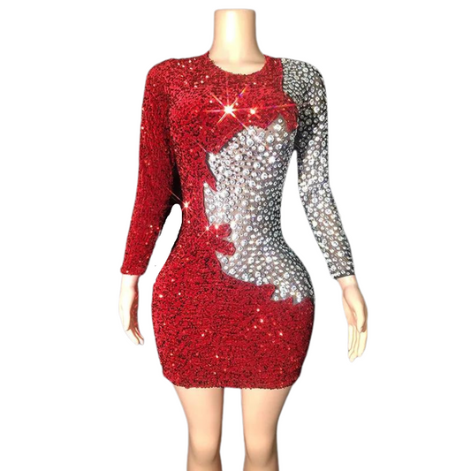Slay the Runway, Henny! Long Sleeve Sequin Bodycon Mini Dress for Queens Who Werk