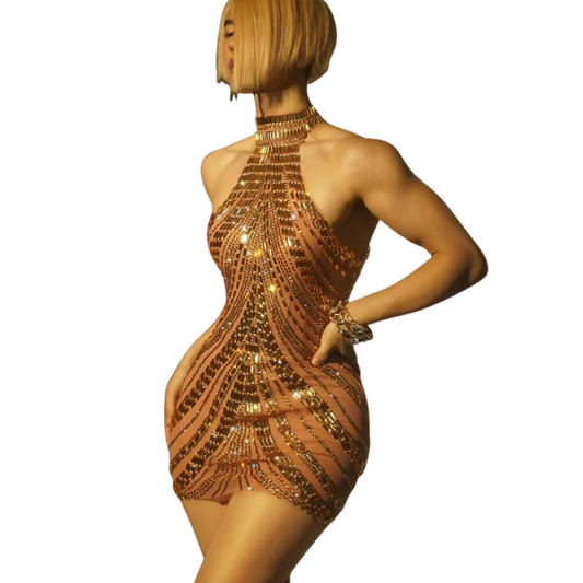 Sparkly Drag Party Mini Dress