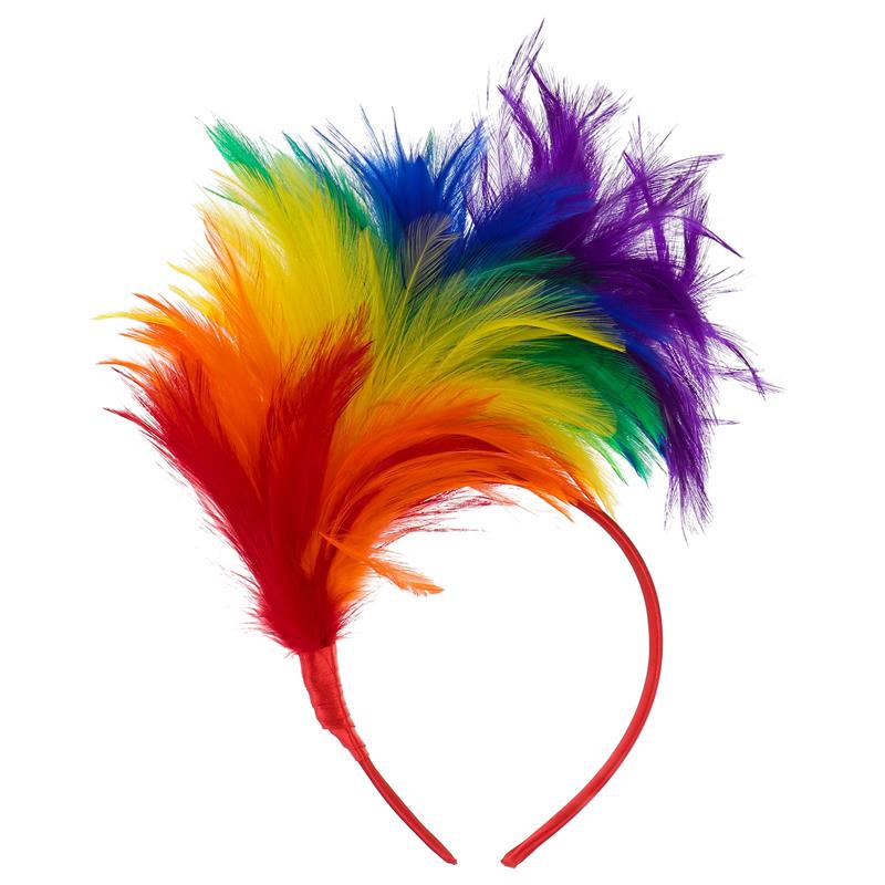Rainbow Feathers Headband