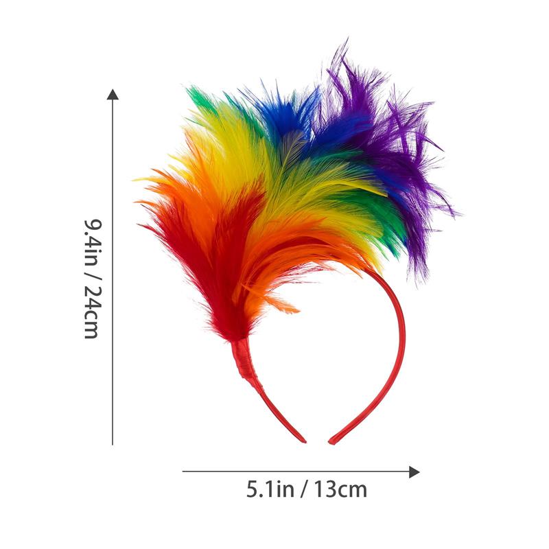 Rainbow Feathers Headband