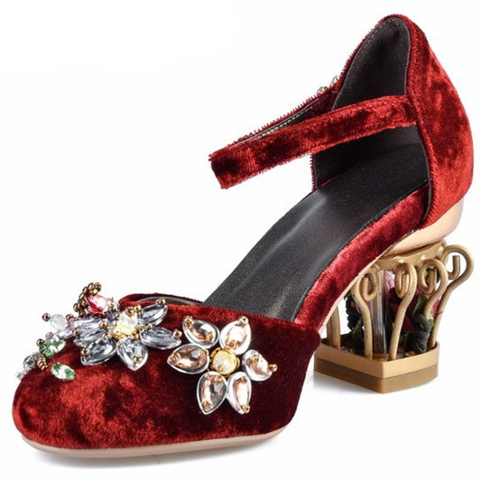 Velvet Vixen Cage Heels: Buckle Up, Hunty!