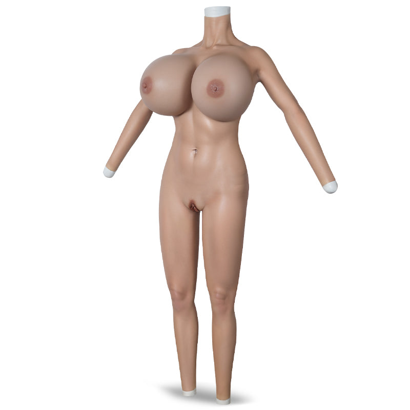 S Cup Breast Forms Silicone Bodysuit with Anal Hole