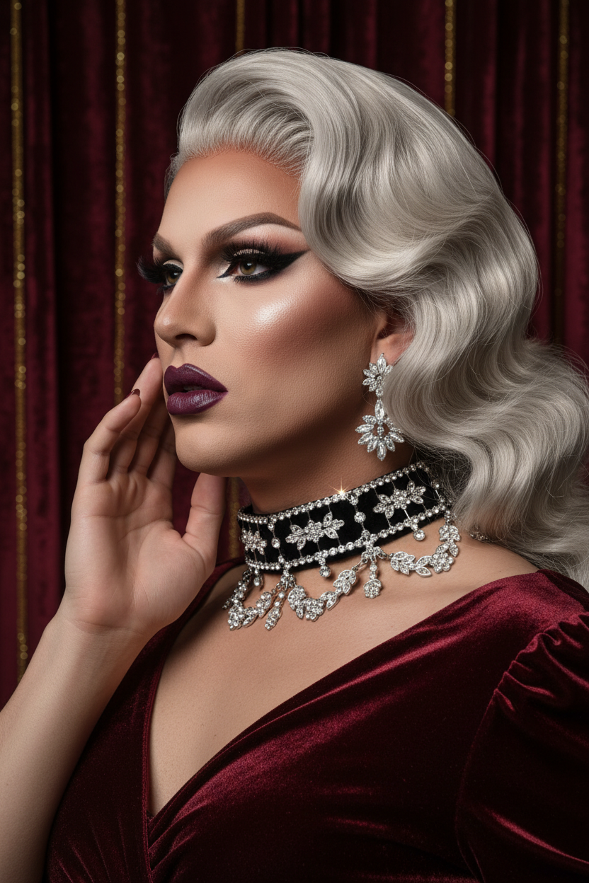 Penny Talloons Crystal Choker – Regal Elegance for Drag Queens