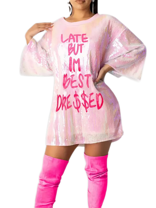 Late But I'm Best Dressed Diva Mini Dress