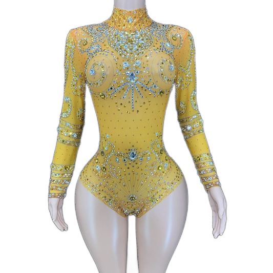 Queen Noel Sparkly Transparent Bodysuit