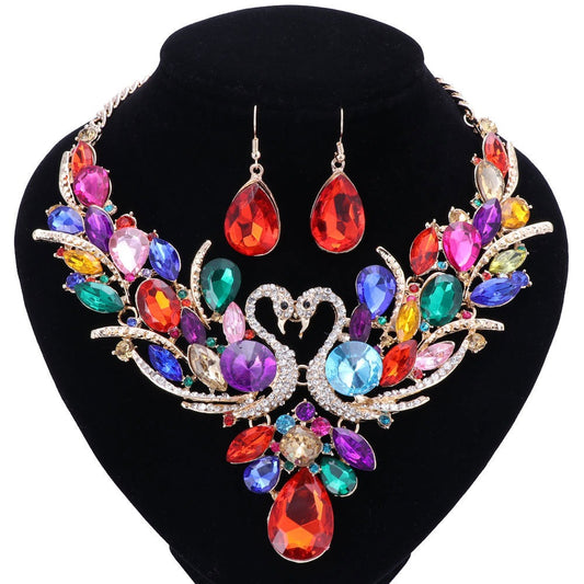 Ineva Tibble Swan Crystal Jewelry Set