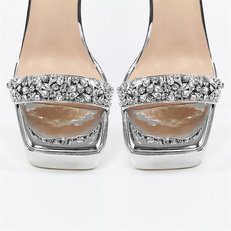 Fancy Queen Silver Sandals