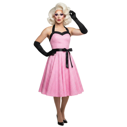Tina-Cious Halter Polka Dot Dress – Drag Queen Approved