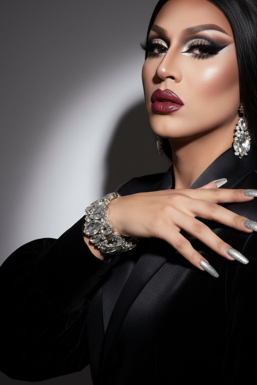 Glema Rous Stretch Crystal Cuff Bracelets