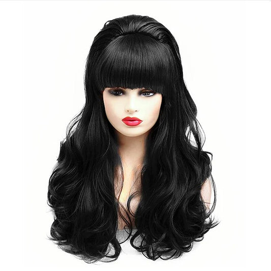 Queen Carlotta Black Curly Wig With Bangs