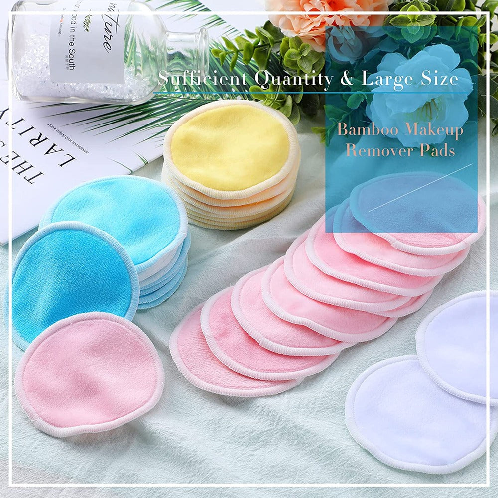 Washable Cleansing Facial Cotton Make Up Removal Pads (12 pcs)