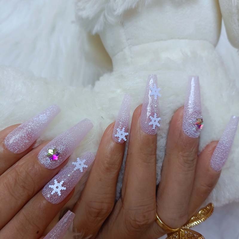 Christmas Snowflake Press On Nails