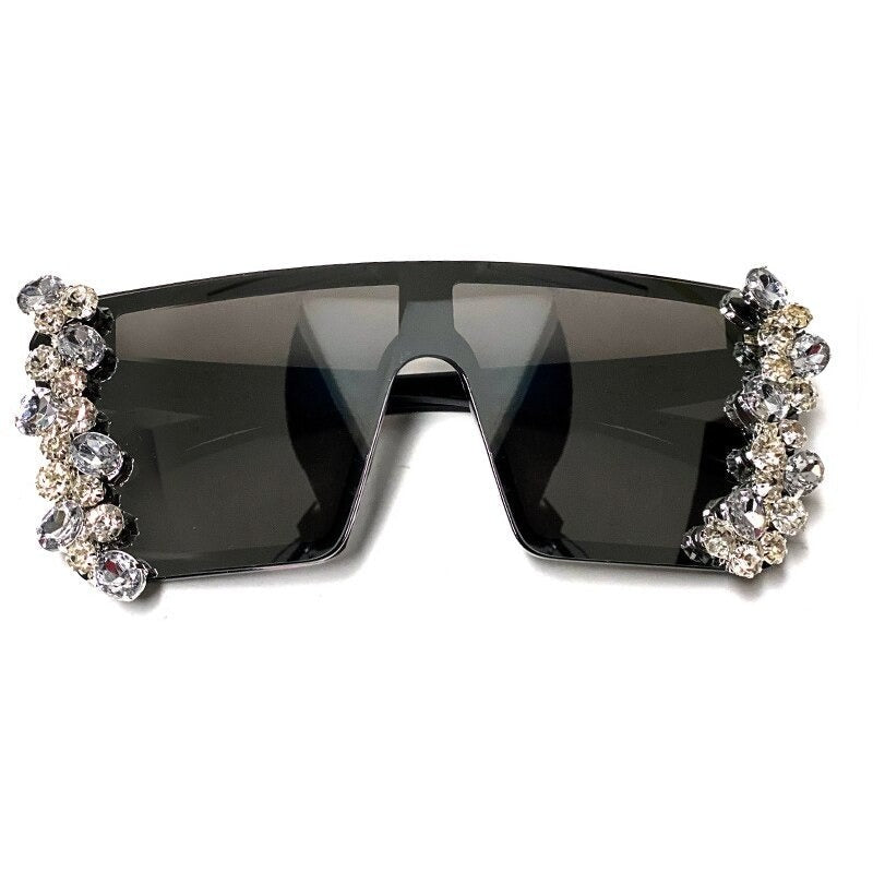 Diva Rhinestone Square Sunglasses