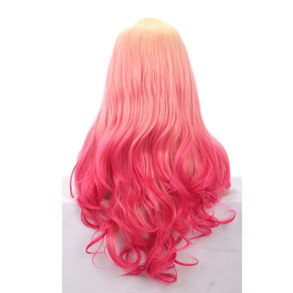 Hella Riouss Pink Ombre Blonde Lace Front Wig